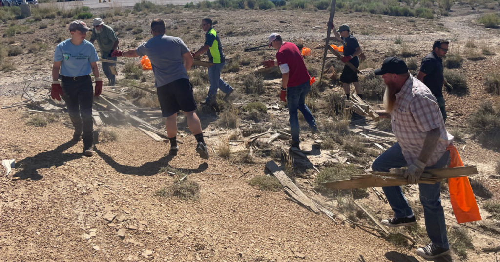 Beautification Committee Cleans Up Mustang Loop Bike Trails