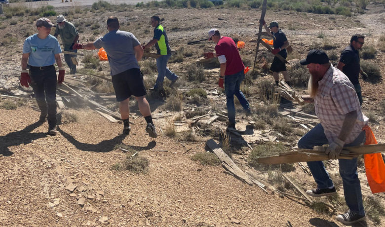 Beautification Committee Cleans Up Mustang Loop Bike Trails