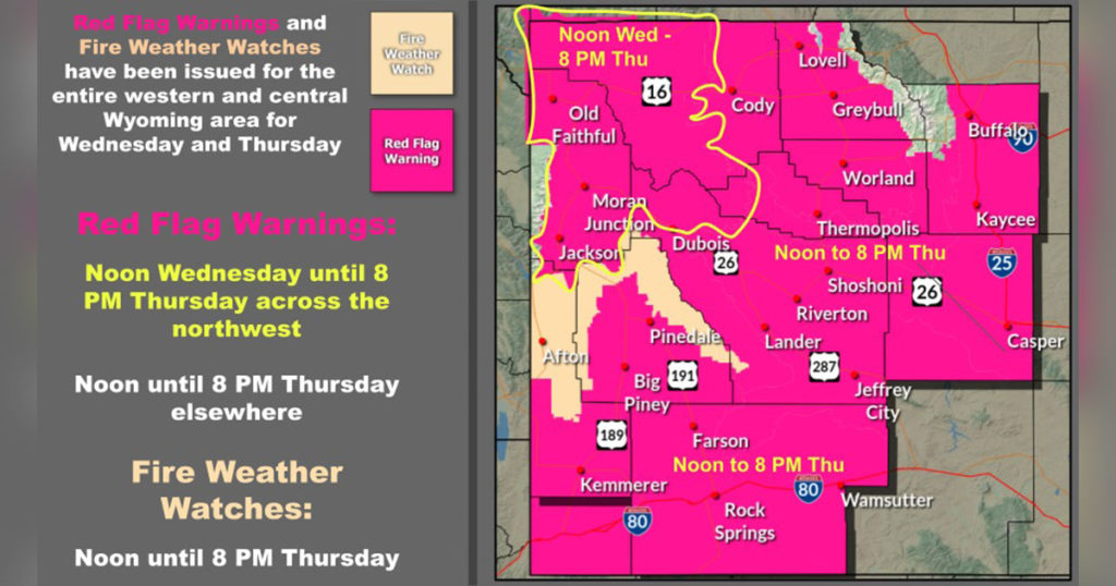 Red Flag Warning Issued for Sweetwater County