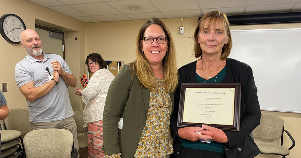 Patty O’Lexey Recognized at Wyoming Hospital Association Conference