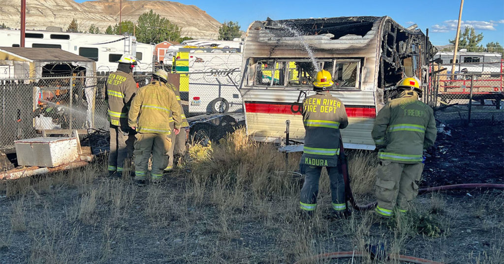 Fire Destroys Camper in Green River; Investigation Continues