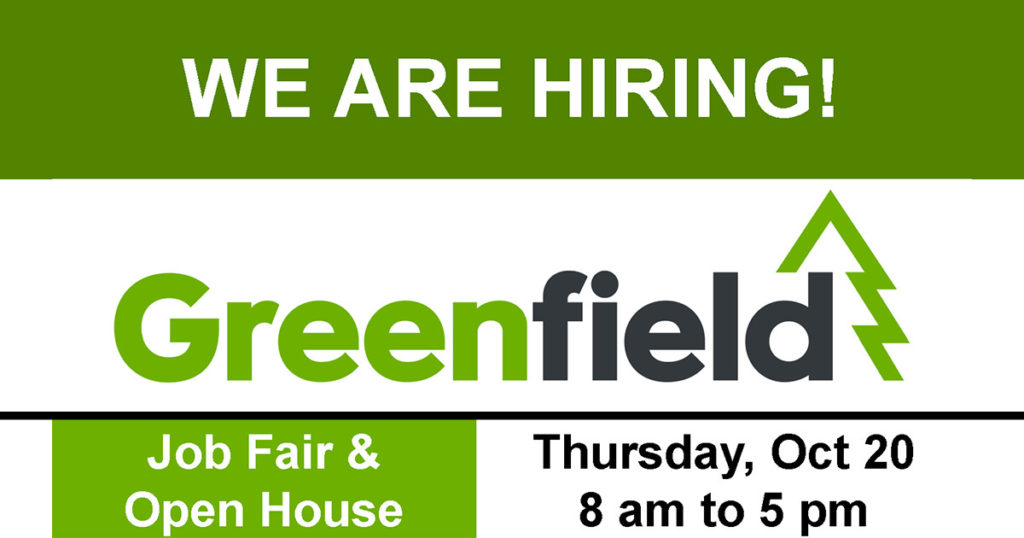 You’re Invited to the Greenfield Environmental Solutions Job Fair