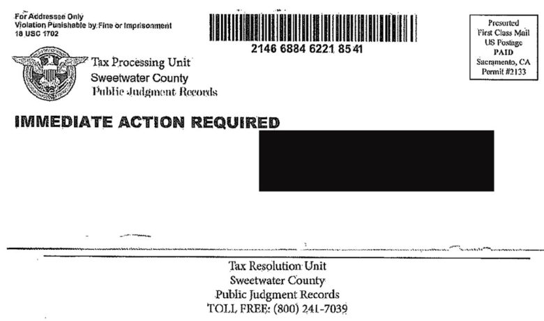 Sweetwater County Treasurer’s Office Warns Residents of Possible Scam