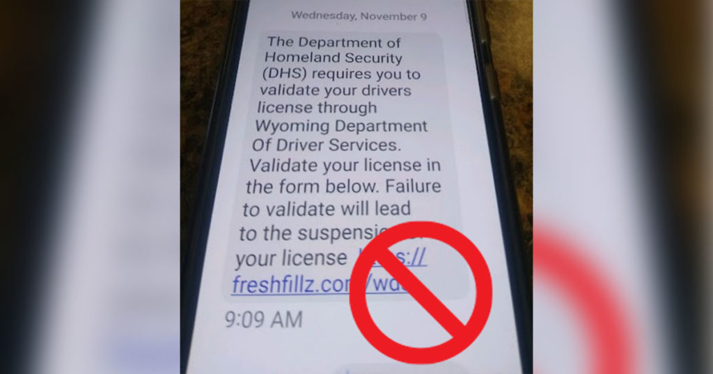 WYDOT Alerts Residents to Potential Phishing Scam