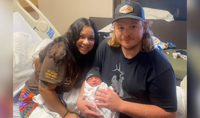 American Legion 24 Gives First Baby Born after Veterans Day a Gift Basket