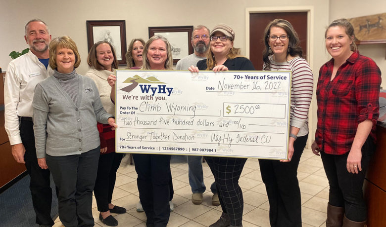 WyHy Credit Union Makes $2,500 Donation to Climb Wyoming