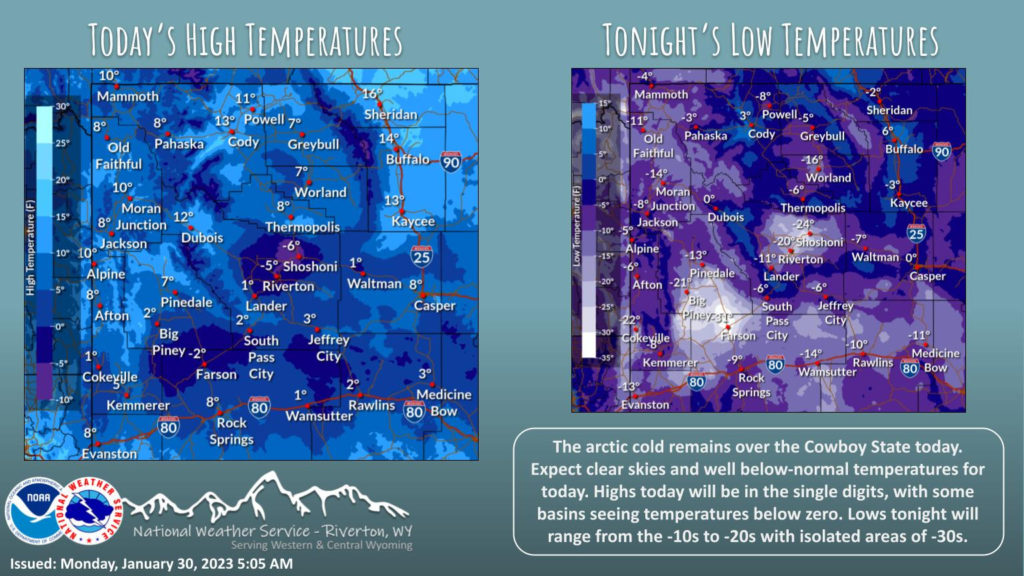 Mostly Sunny and Cold With a High Near 10