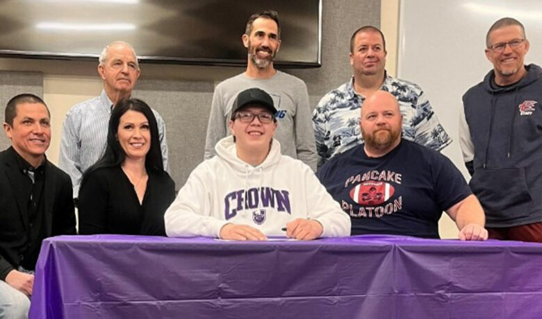 Evanston Student Carson Van Gieson Commits to Playing Football for Crown College