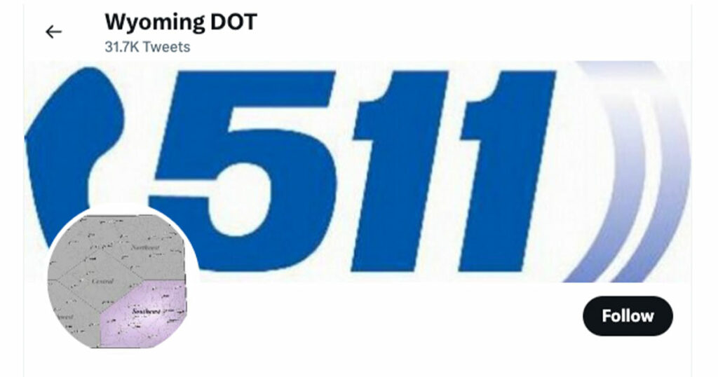 WYDOT to Remove Eight Twitter Counts after Policy Changes