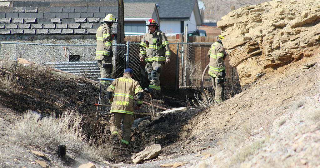 Fireworks Cause Wildland Fire near Rock Springs Business