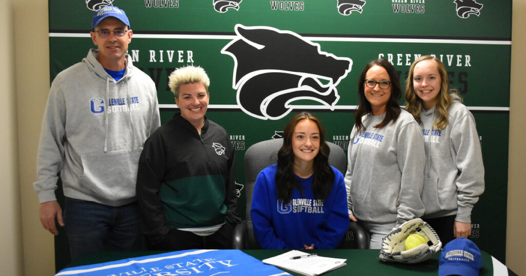 Yoak Lands with Glenville State Softball