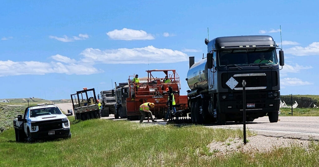 Chip Seal Work Continues on US 191 South of Rock Springs
