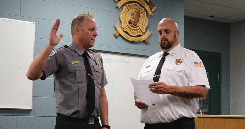 GR Fire Department Pins New Promoted Officers