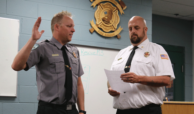 GR Fire Department Pins New Promoted Officers