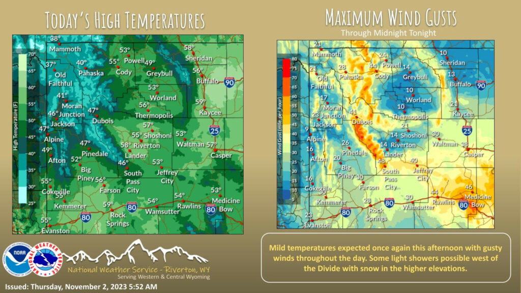 Mostly Sunny With a High Near 59