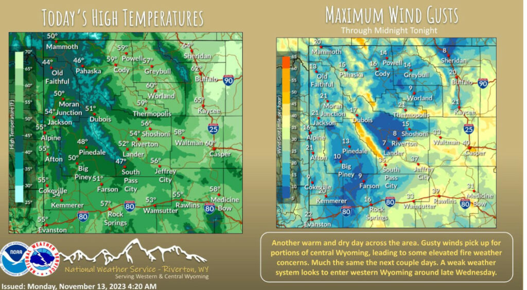 Weather Forecast for November 13th, 2023