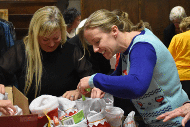 Green River PEO Chapter Fills Christmas Stockings for Nursing Home Residents