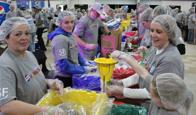 A Party with a Cause at Packing Out Hunger