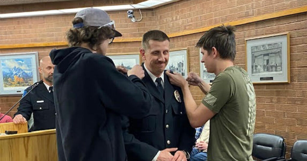 GRPD’s Halter Earns Promotion, Gets Pinned