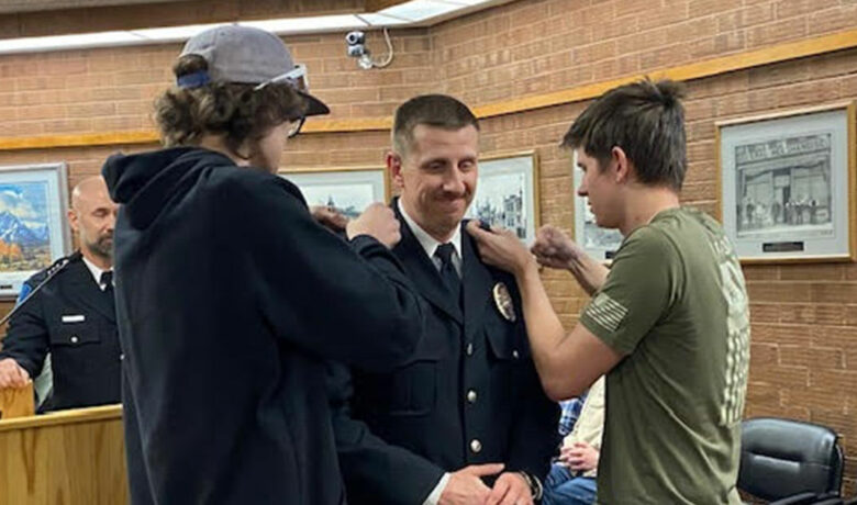 GRPD’s Halter Earns Promotion, Gets Pinned