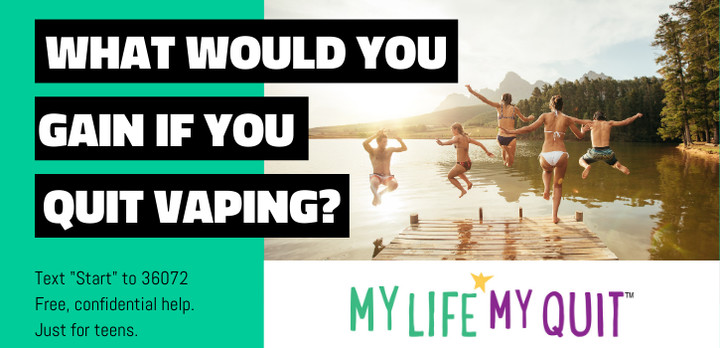 My Life My Quit Offers Free Help to Teens Who Want to Quit Vaping
