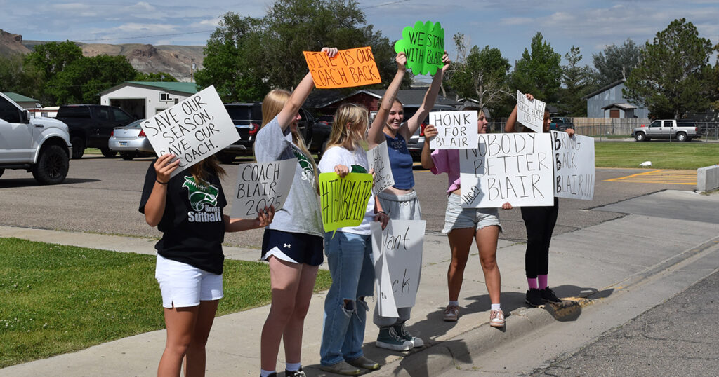 GRHS Softball Players Support Former Head Coach