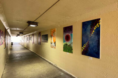Public Art Underground Ribbon Cutting Set for Tues.