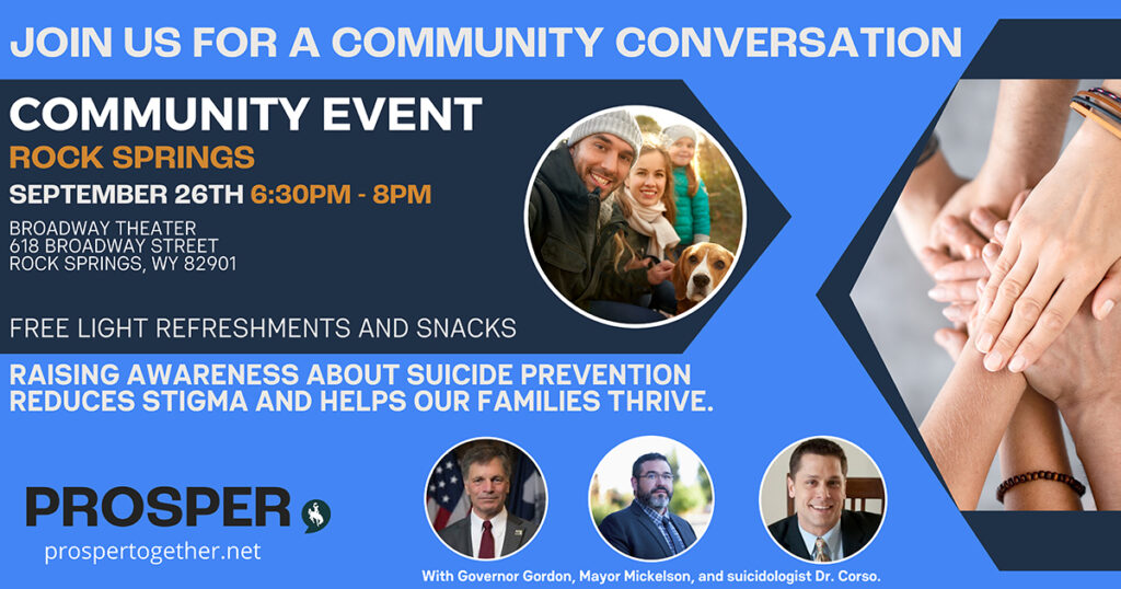Governor Gordon and Mayor Mickelson to Host Suicide Prevention Event in Rock Springs