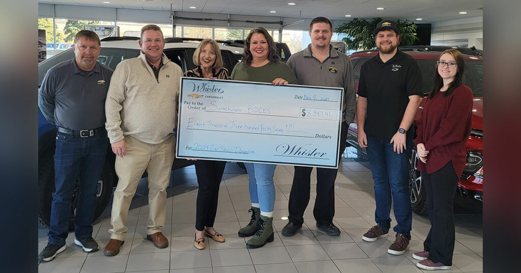 Sweetwater BOCES Receives Donation from Whisler Chevrolet