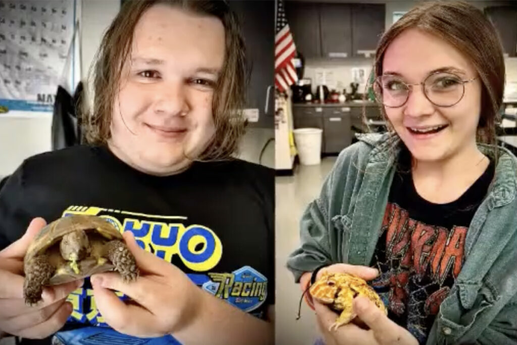 Students Learn and Connect Through Scaly Animals