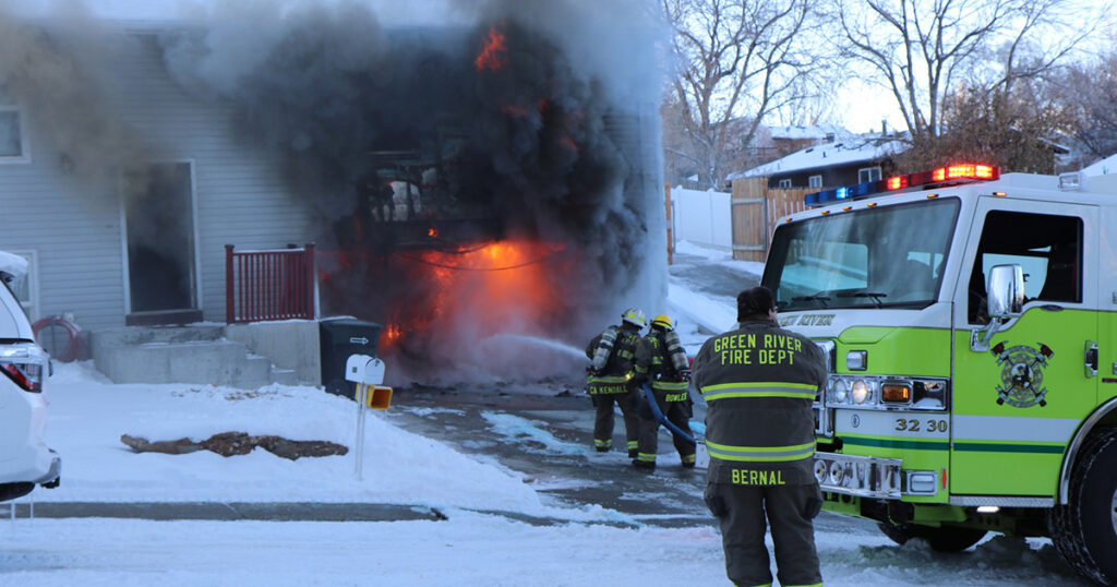 GRFD Knock Down House Fire in Green River Within 12 Minutes of Arrival