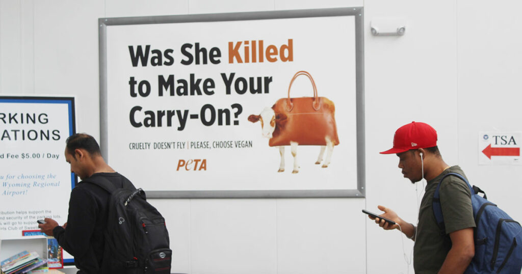 PETA Ad on Display at Area Airport