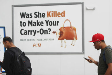 PETA Ad on Display at Area Airport