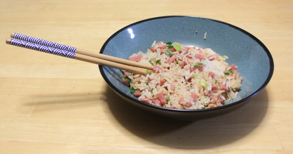 SweetwaterCHOW: Making a Fluffy Ham Fried Rice