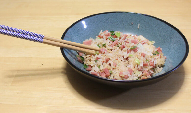 SweetwaterCHOW: Making a Fluffy Ham Fried Rice