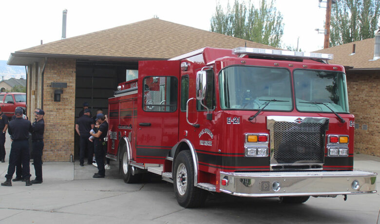 Fire Department Welcomes New Engine with Push In Ceremony Wednesday