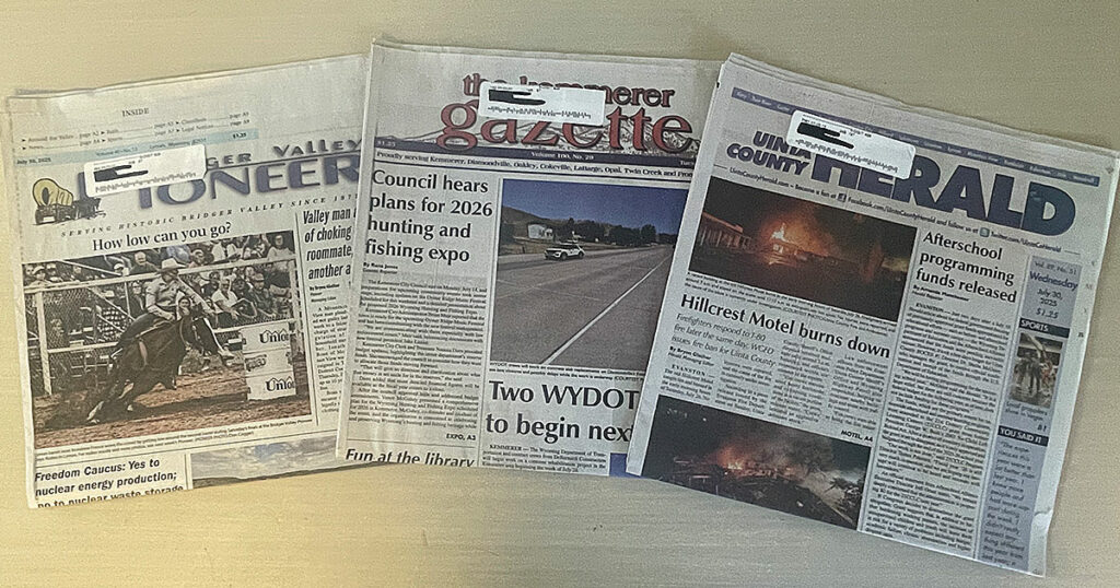 Southwest Wyoming Newspapers Close Suddenly on Wednesday