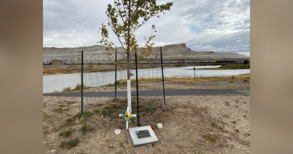 Green River Tree Dedicated to Memory of 11-Year-Old
