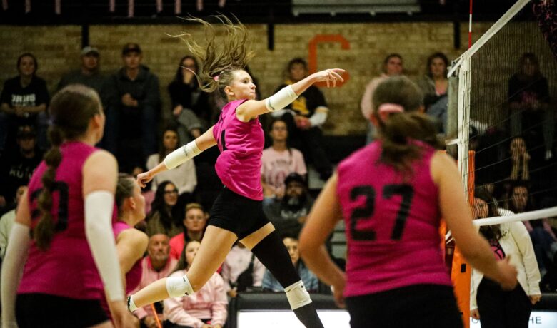 Lady Wolves Sweep Lady Tigers in Dig Pink Match Ahead of Regionals