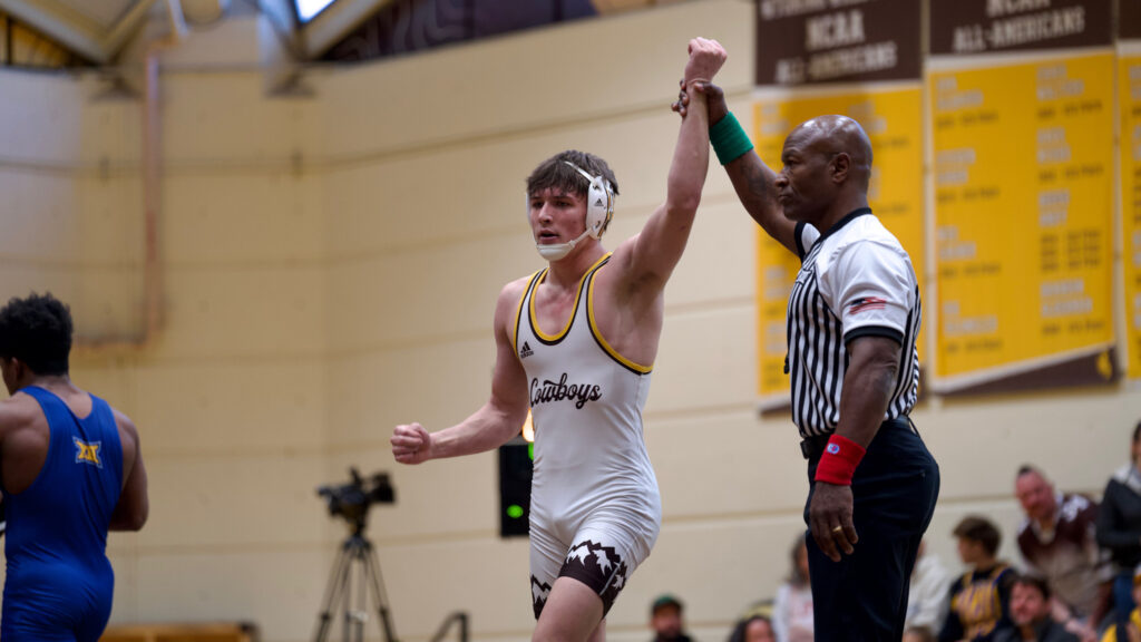 Wyoming Wrestling Upsets No. 10 South Dakota State