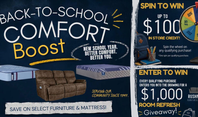 Rush Into Comfort with Rushmore Furniture & Appliance’s Back-to-School Comfort Boost