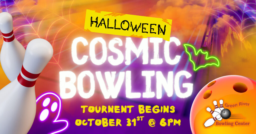 Get Your Costume Ready for Halloween Cosmic Bowling at Green River Bowling Center!